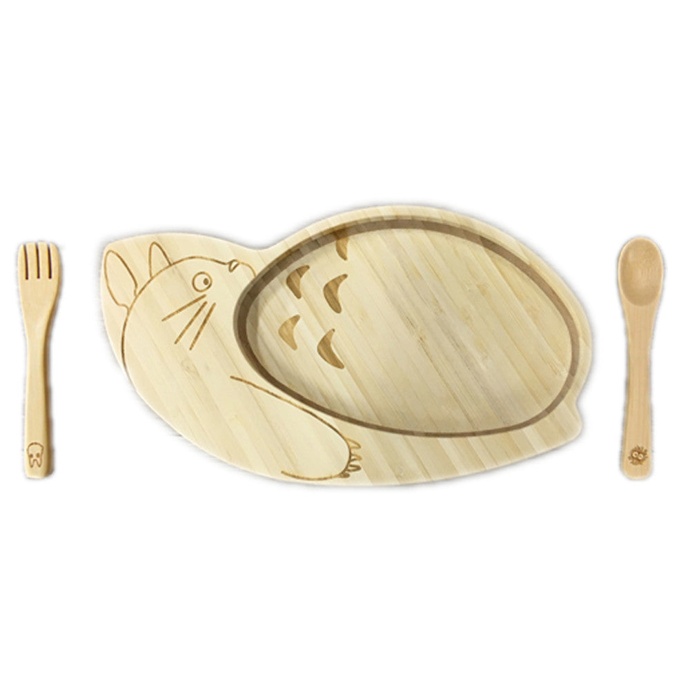 “Studio Ghibli” Natural Bamboo Plate & Cutlery Set