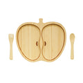 “Apple” Natural Bamboo Plate & Cutlery Set